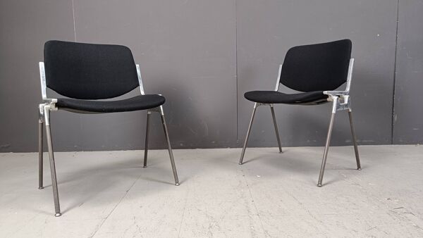 8 chaises vintage DSC 106 de Giancarlo Piretti pour Castelli