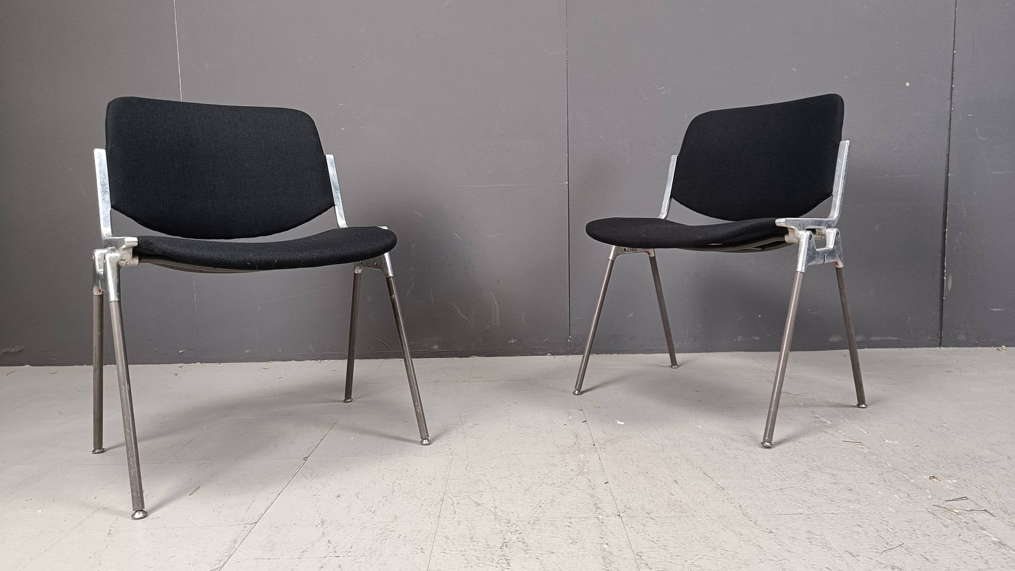 8 chaises vintage DSC 106 de Giancarlo Piretti pour Castelli