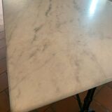 Marble and wrought iron bistro table