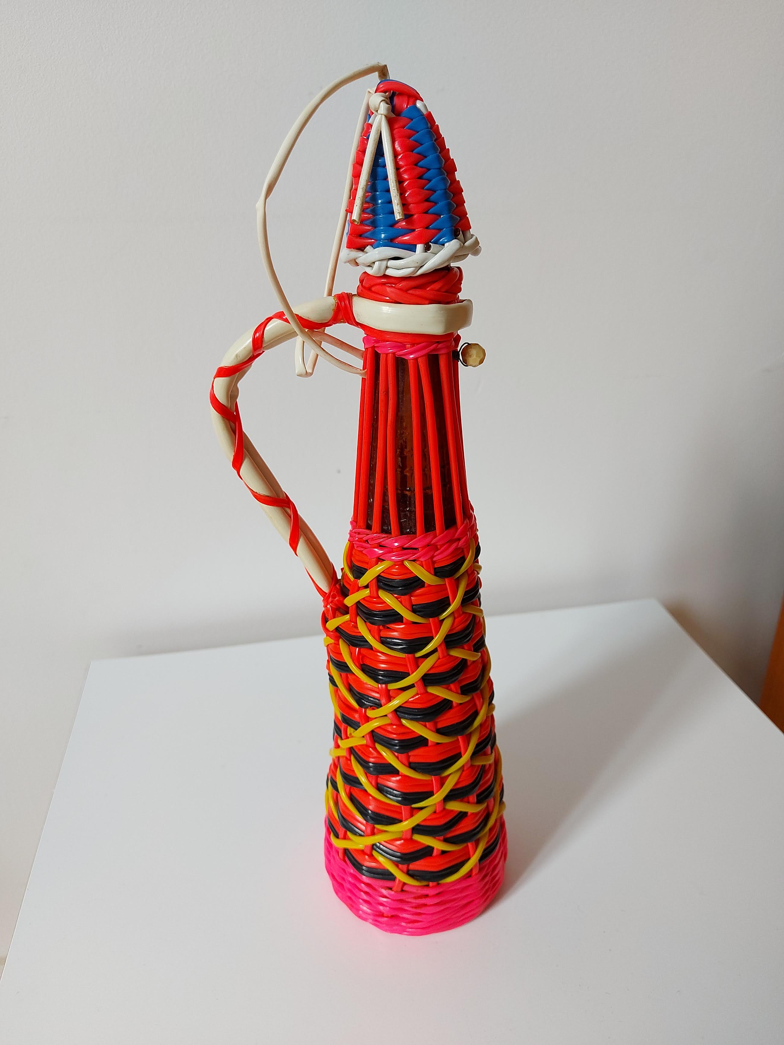 Vintage scoubidou bottle