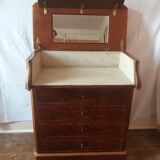 Coiffeuse commode style chemin de fer avec tiroirs