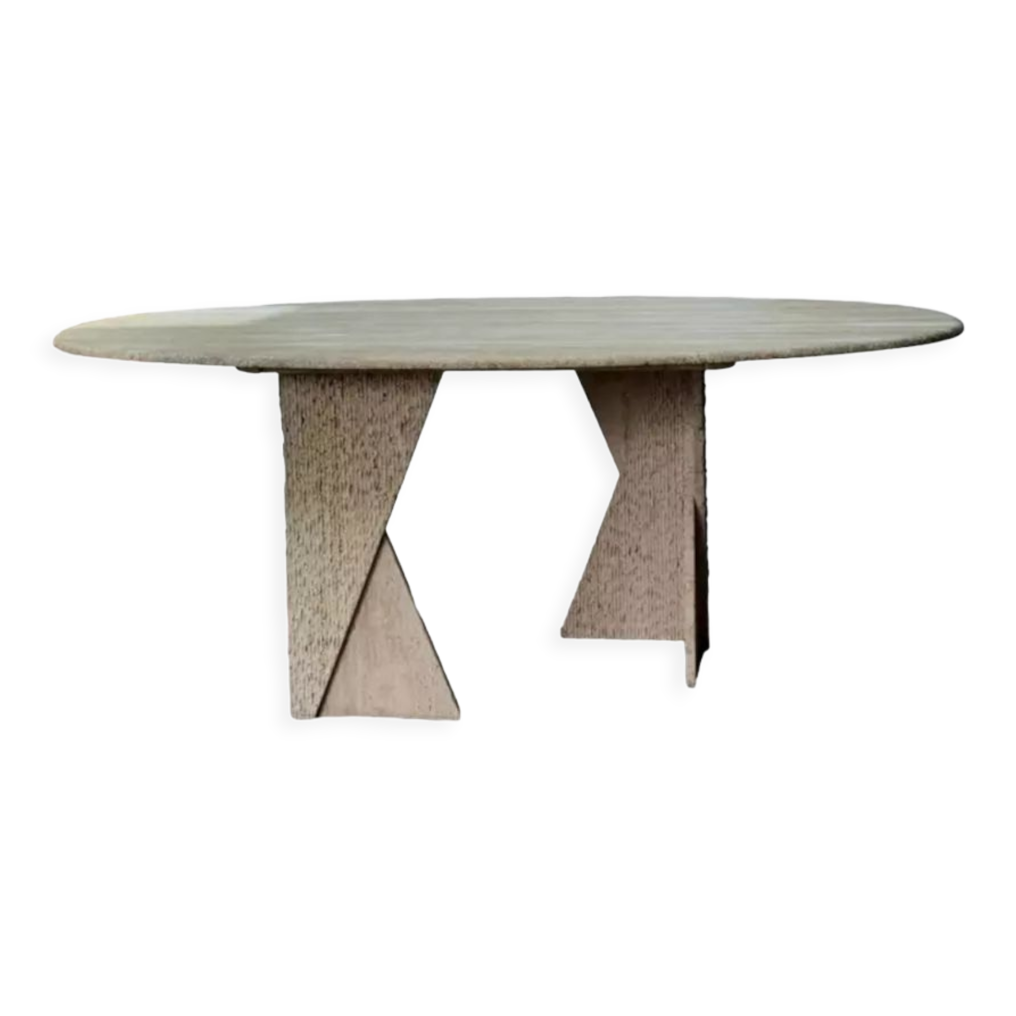 80s travertine dining table