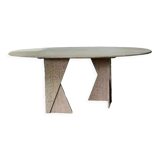 Table à manger en travertin des années 80