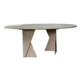 80s travertine dining table