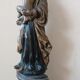 Ancient polychrome wooden sculpture representing the Virgin and Child, from