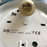 Round ceiling light in chiseled glass