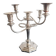 Five-branch chandelier, silvered, silver-plated brass, Italy, 1960s.