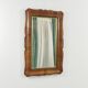 Miroir rectangulaire en bois de cerisier doré sculpté et festonné de style Biedermeier, Vienne