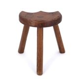 Pair of wooden tripod stools, mountain work, 1950s