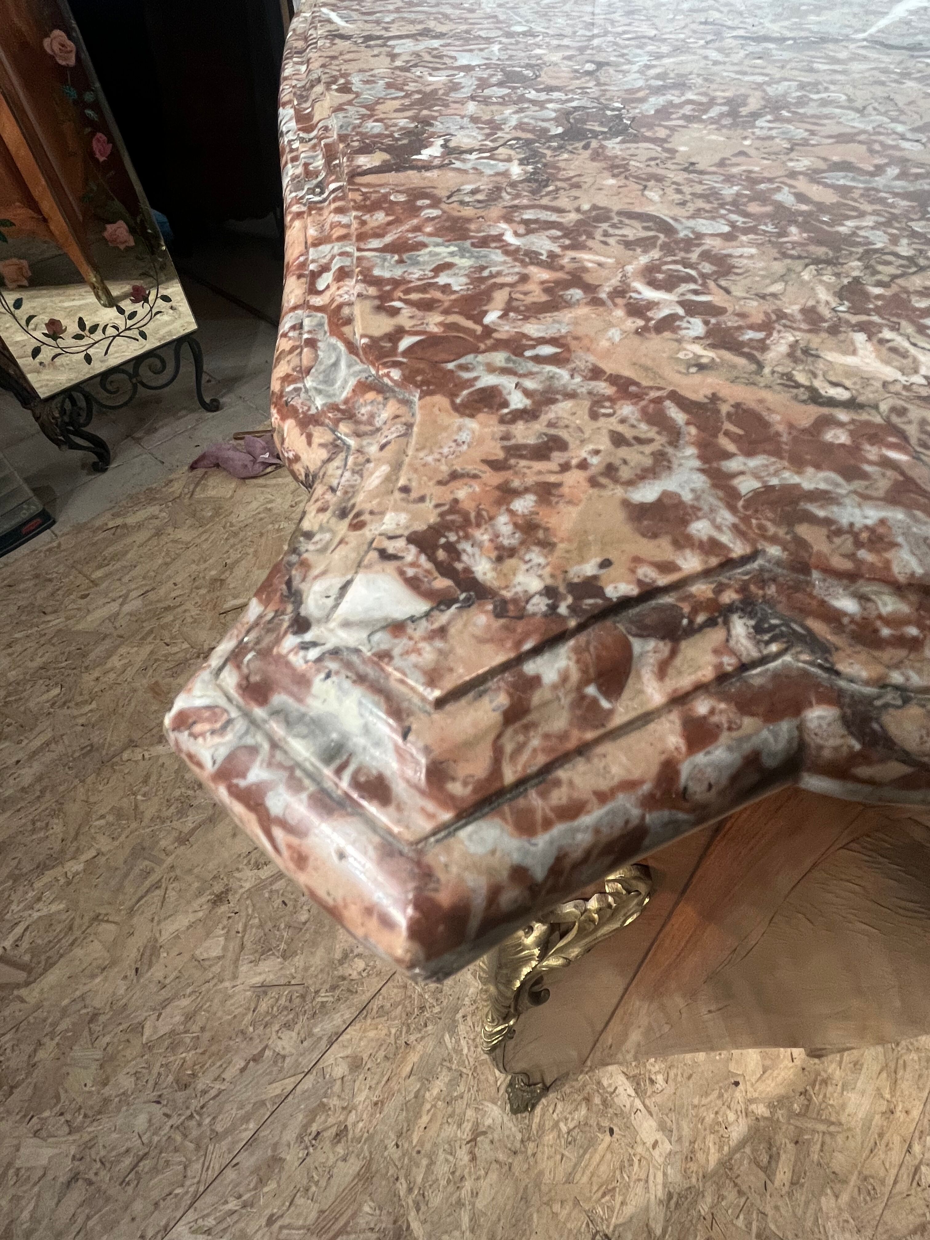 Marquetry sideboard Louis XV bronze 1940