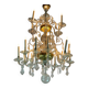 Liège lustre in blown glass, two levels of light arms, 18th century.