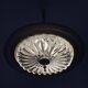 Retractable metal and  glass pull down pendant