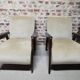 Paire de Fauteuils club / Chauffeuse vintage 50's , pieds compas