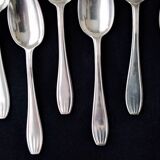 6 SFAM Chambly pattern silver-plated soup spoons