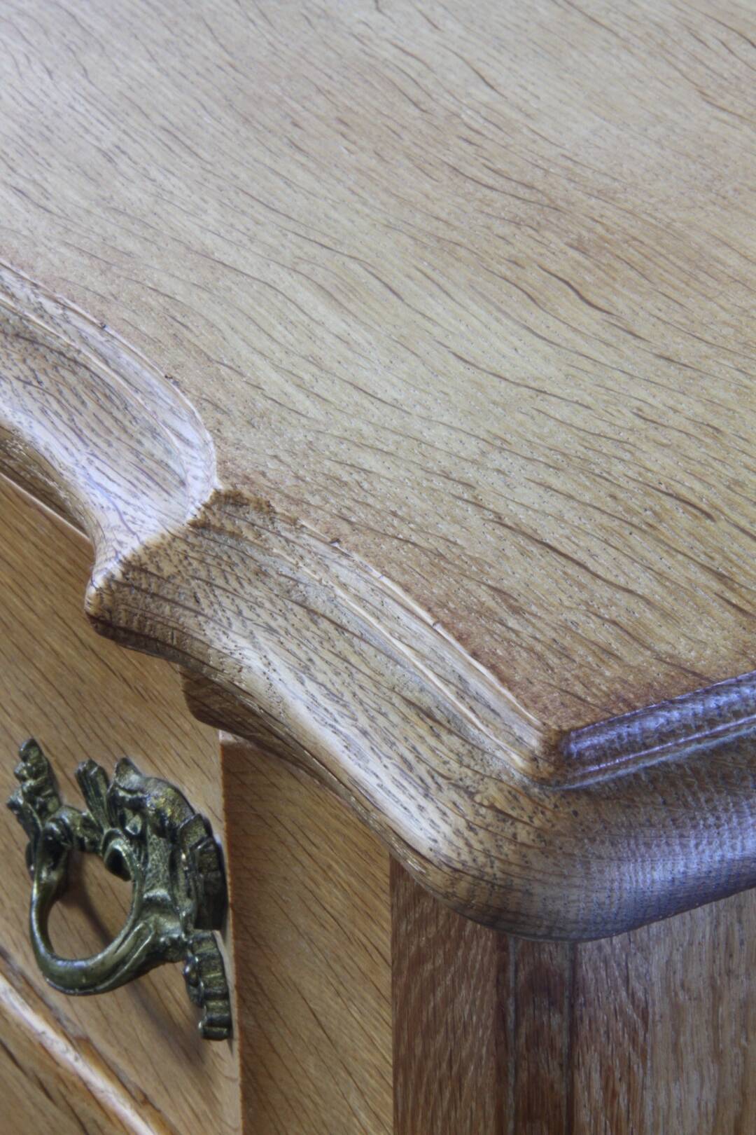 Vintage Mid-Century Danish Oak Baroque/Rococo style Commode