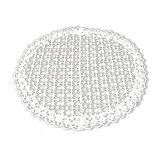 Handmade oval placemat in crocheted cotton lace