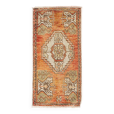 Vintage Small Rug. Handmade Door Mat. Turkish Seat Cover. Entryway Mat. Kitchen Rug