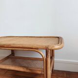 Table basse en rotin