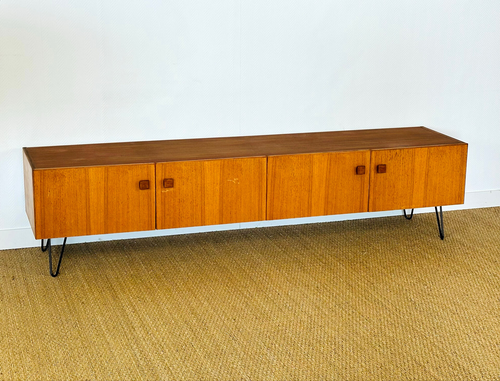 1960s minimalist Scandinavian teak sideboard