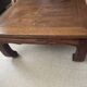 Ancient Chinese kang table – solid elm, horse hoof legs