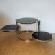 Metal and smoked glass coffee table, 1970