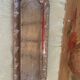 Rectangular metal top in chiseled silver color and vintage grape pattern