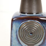 Big "1097" ceramic table lamp by Einar Johansen for Søholm with jute shade, mid-century Danish modern design, 1960s/1970s