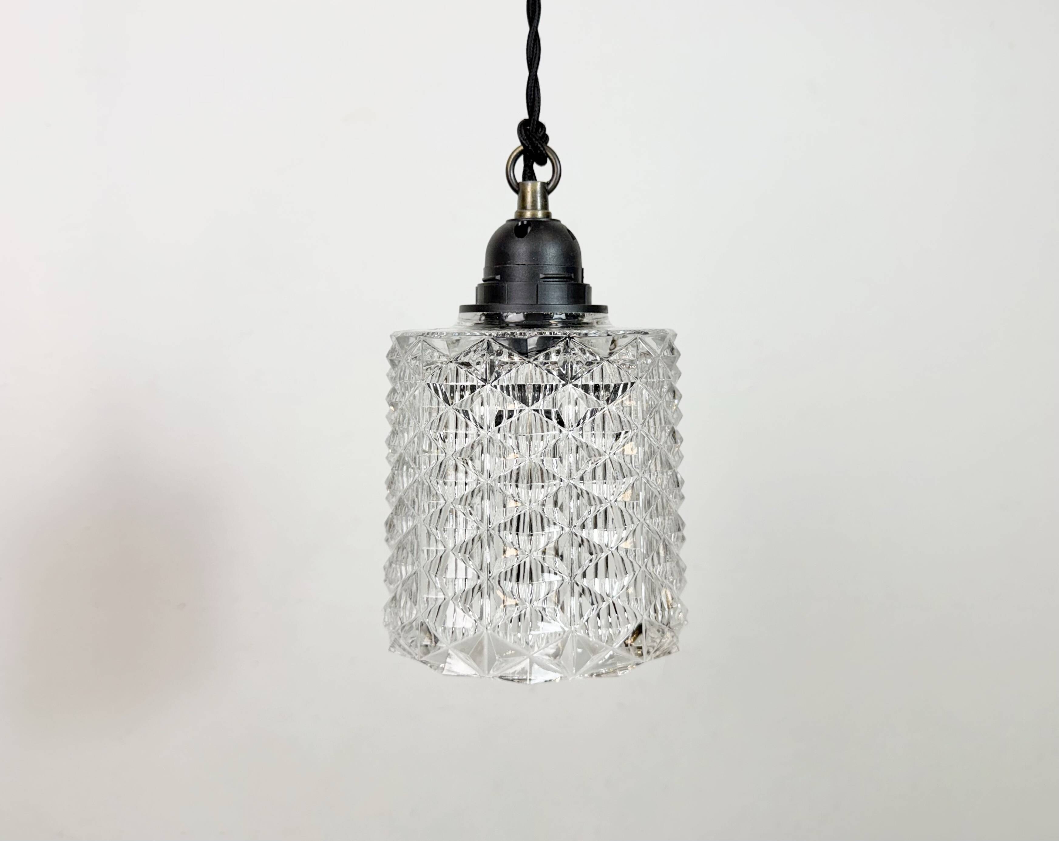 Vintage Cut Glass Ceiling Light, 1970s