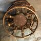 Swivel rattan armchair