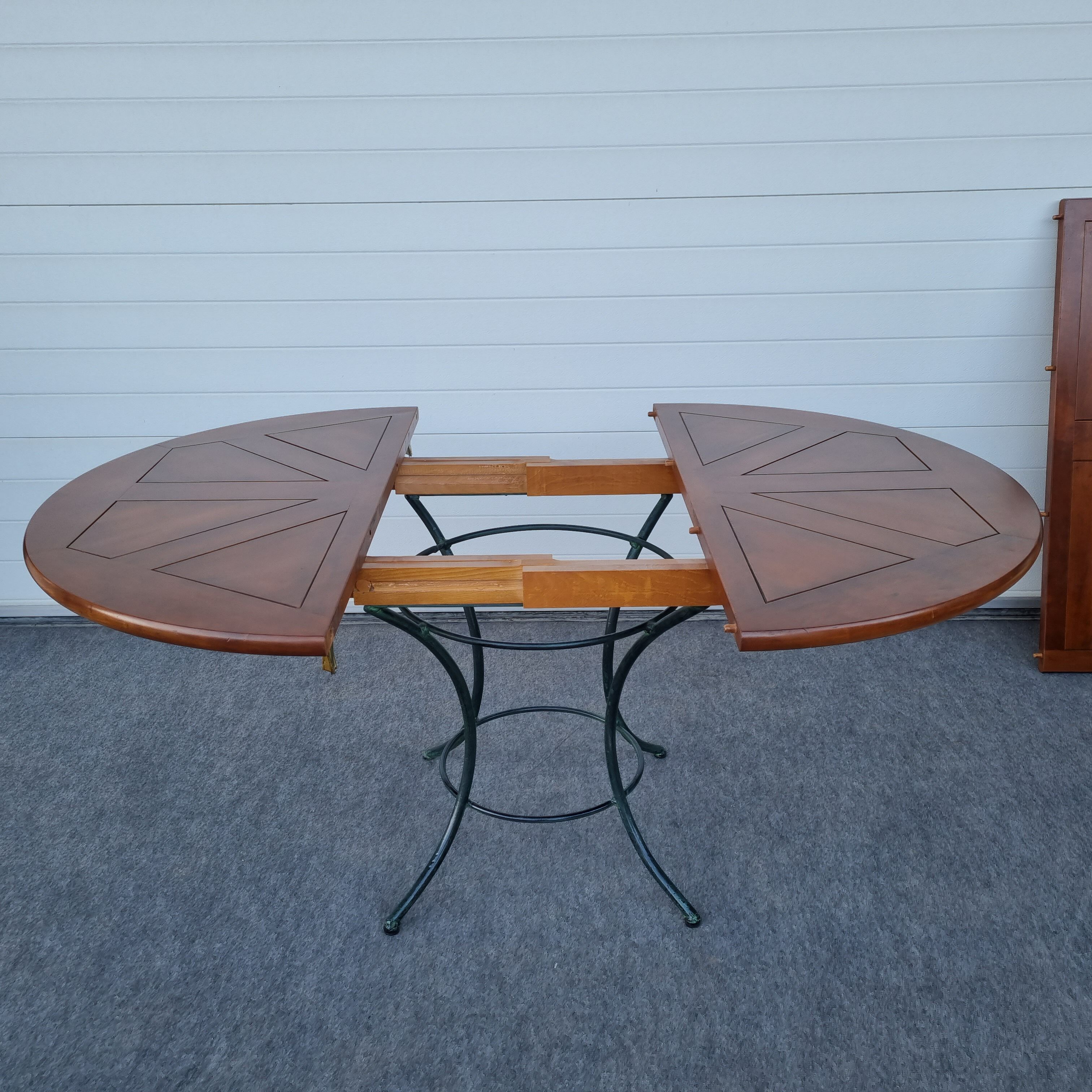 Set of 1 Table and 4 Chairs wrought iron 80s