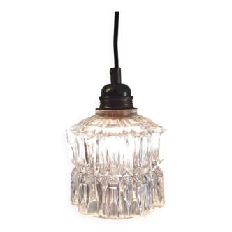 Vintage globe table lamp in glass - mid 20th century