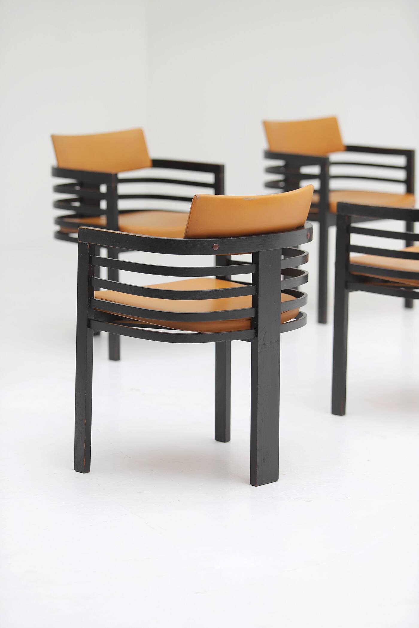 6 chaises de salle à manger par Jean Batenburg pour MI années 1970