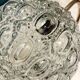 Pair of old swan neck wall lights in brass and transparent glass globe