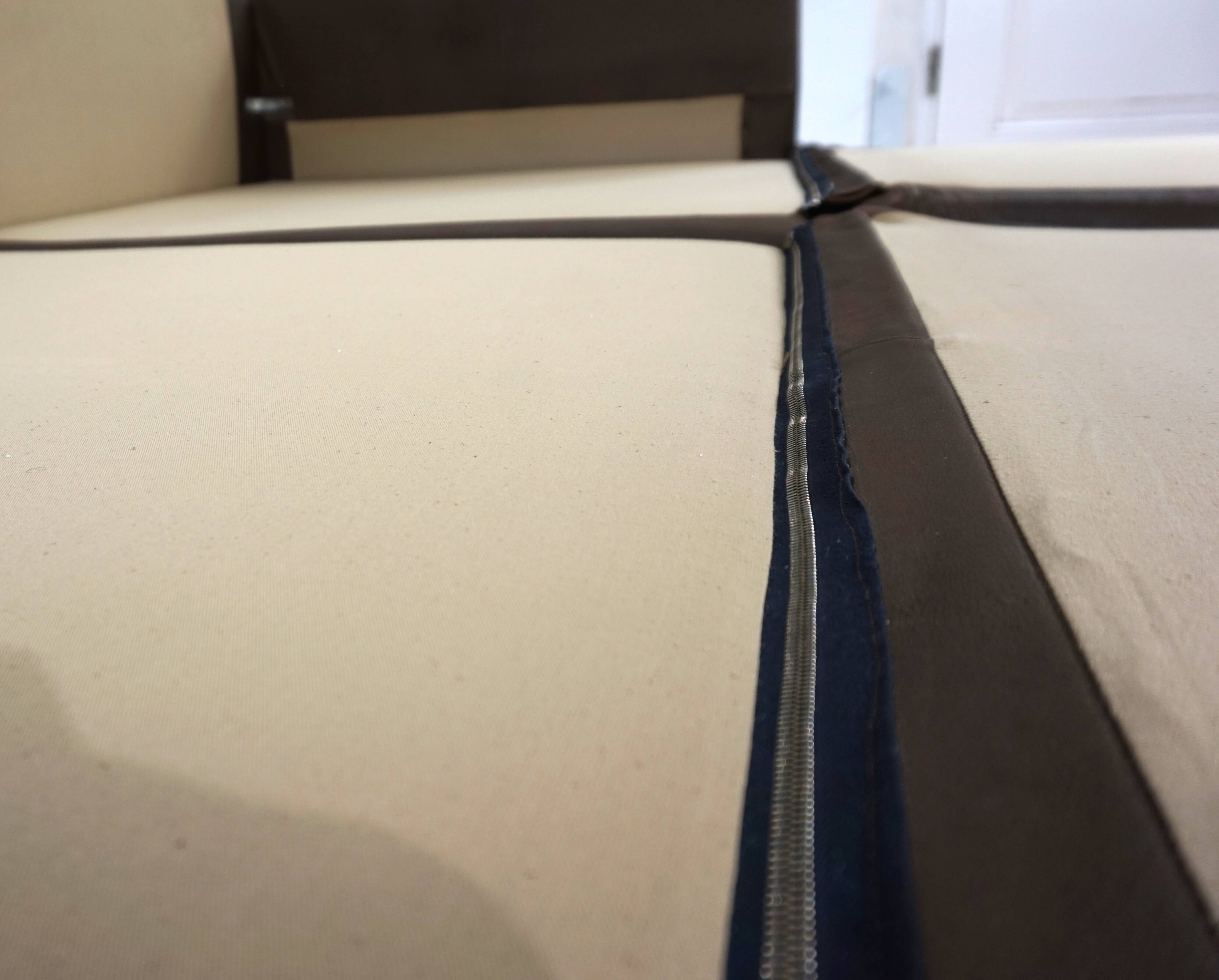 De Sede DS-76 leather double sofa bed, 1970