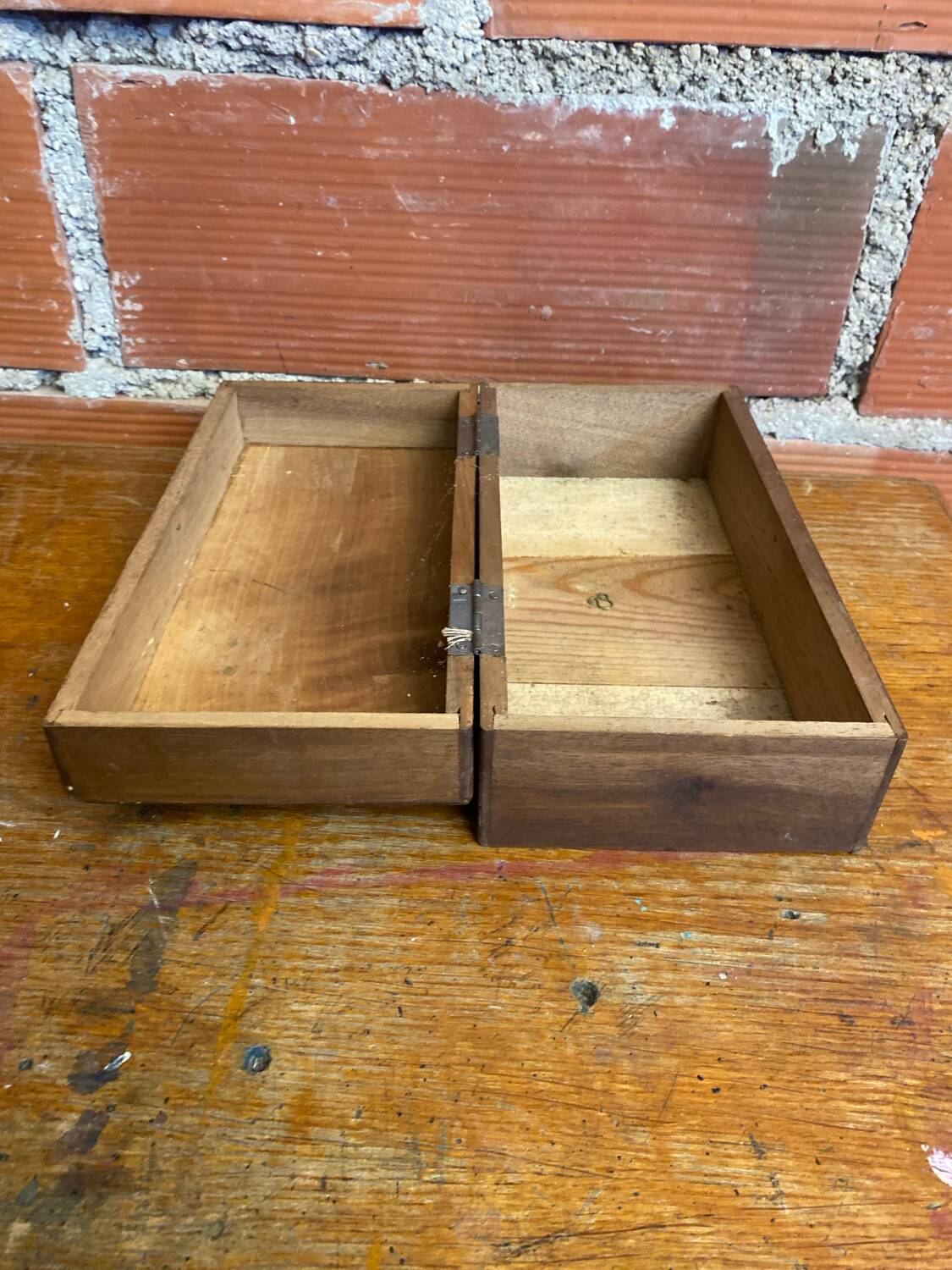 Antique wooden box with vintage clasp