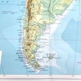 Vintage map of South America from 1950