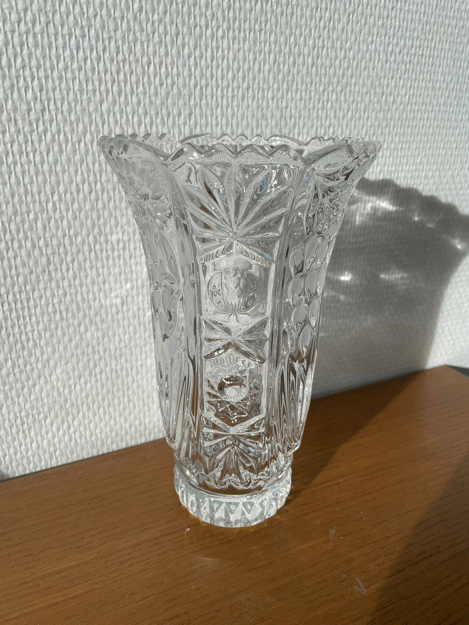 Cut crystal vase