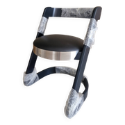 Set of 4 black cantilever chairs – Italian design from the 1970s