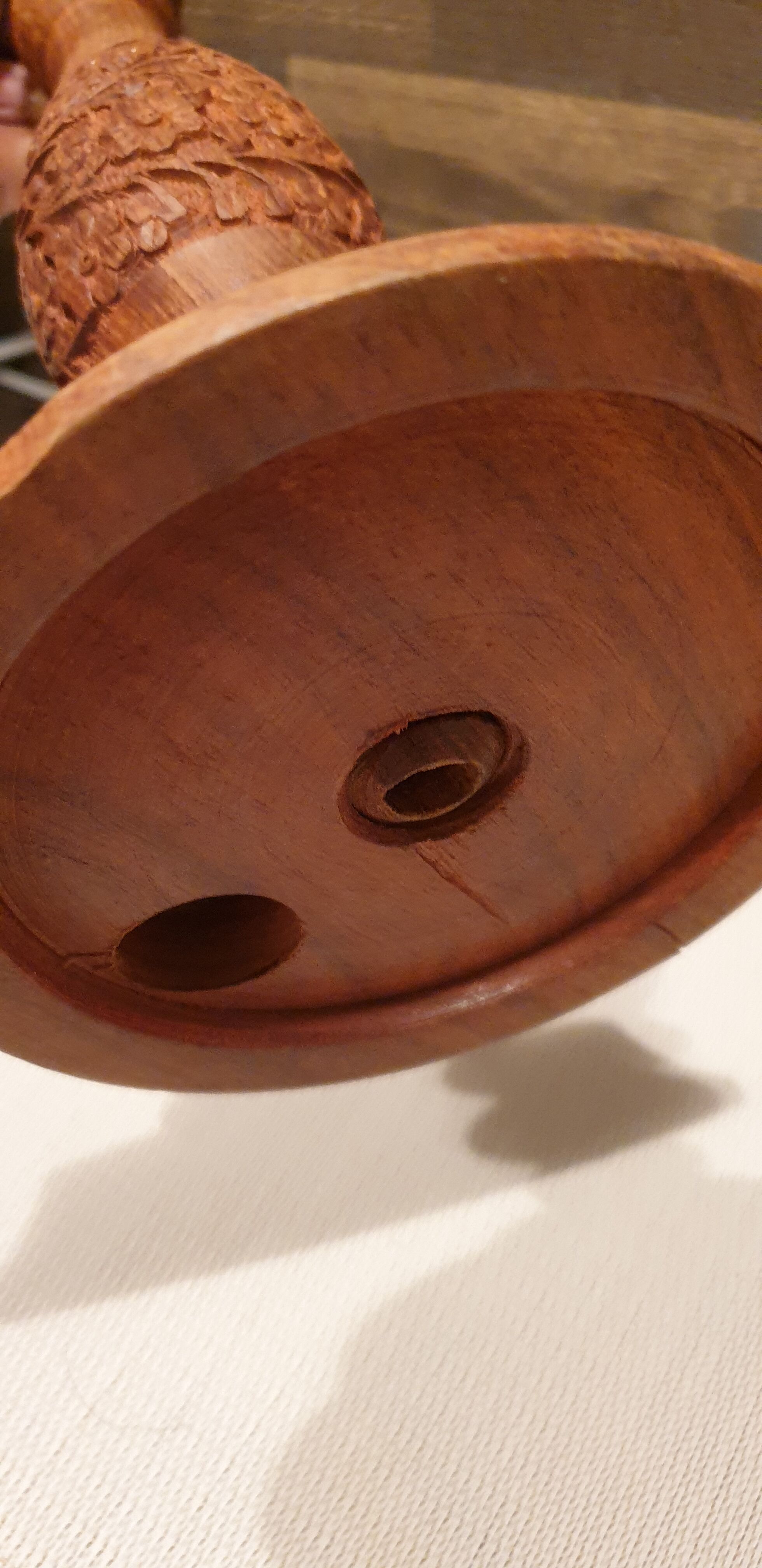 Indian rosewood lamp foot