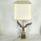 Pair of nickel eagle table lamps by Loevsky and Loevsky, 1970s