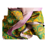 Kantha Sari Bedspread Purple & Green
