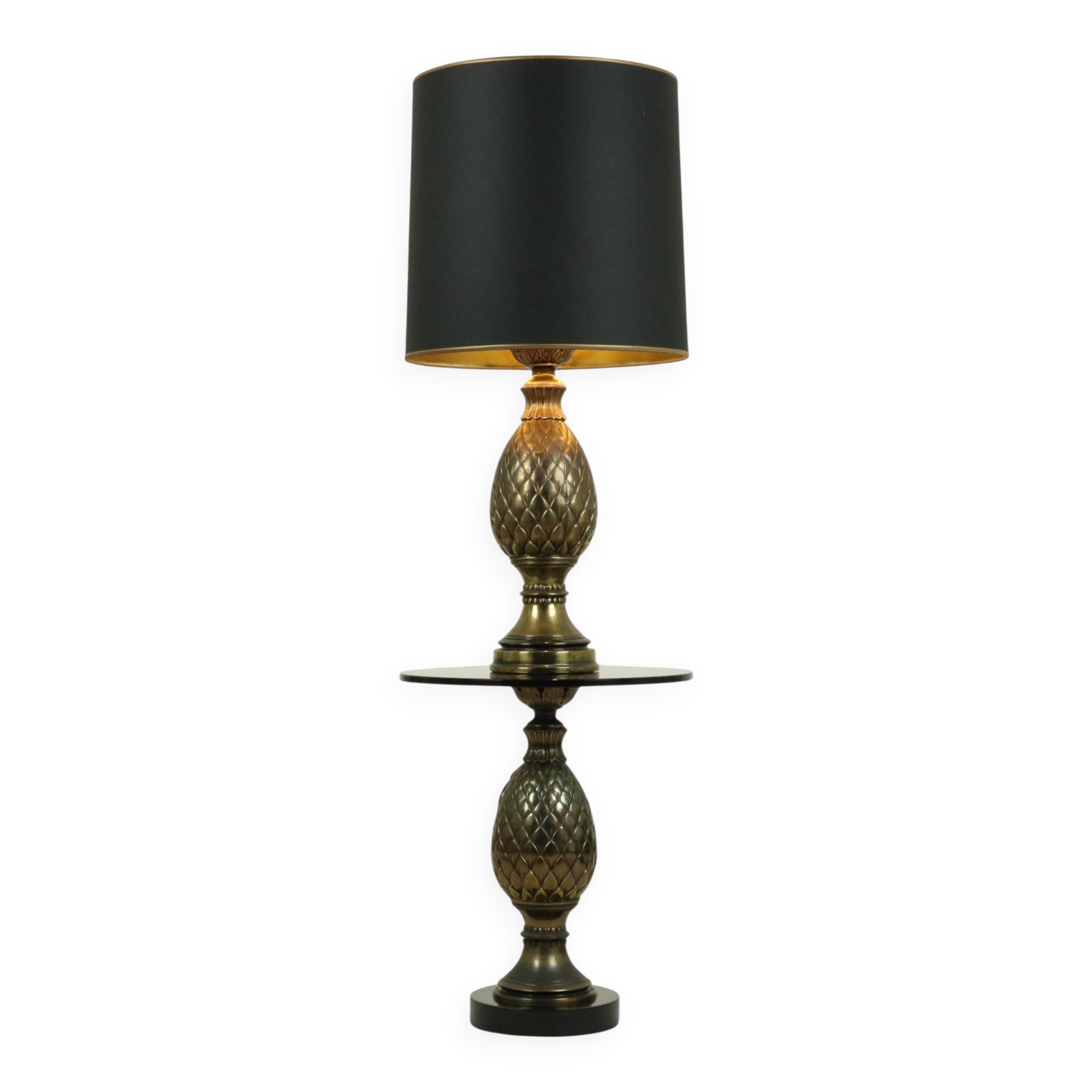 Rare Set Pineapple Lamp and Table Deknudt Loevsky 1970s