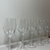 PRODUCT BHV - Set of 5 wine glasses in cut crystal 1970