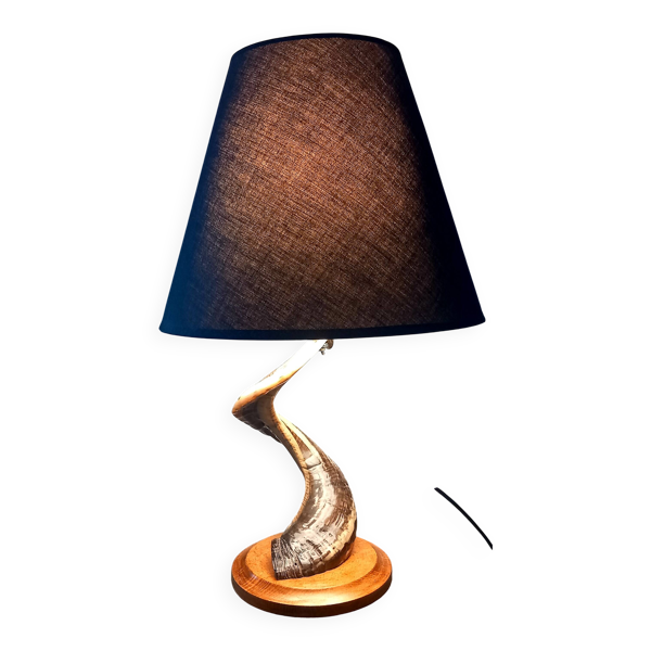 Lampe de salon brutaliste corne de Belier 1970