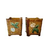 French Art Nouveau Square Flower Pots, Late 19th Century