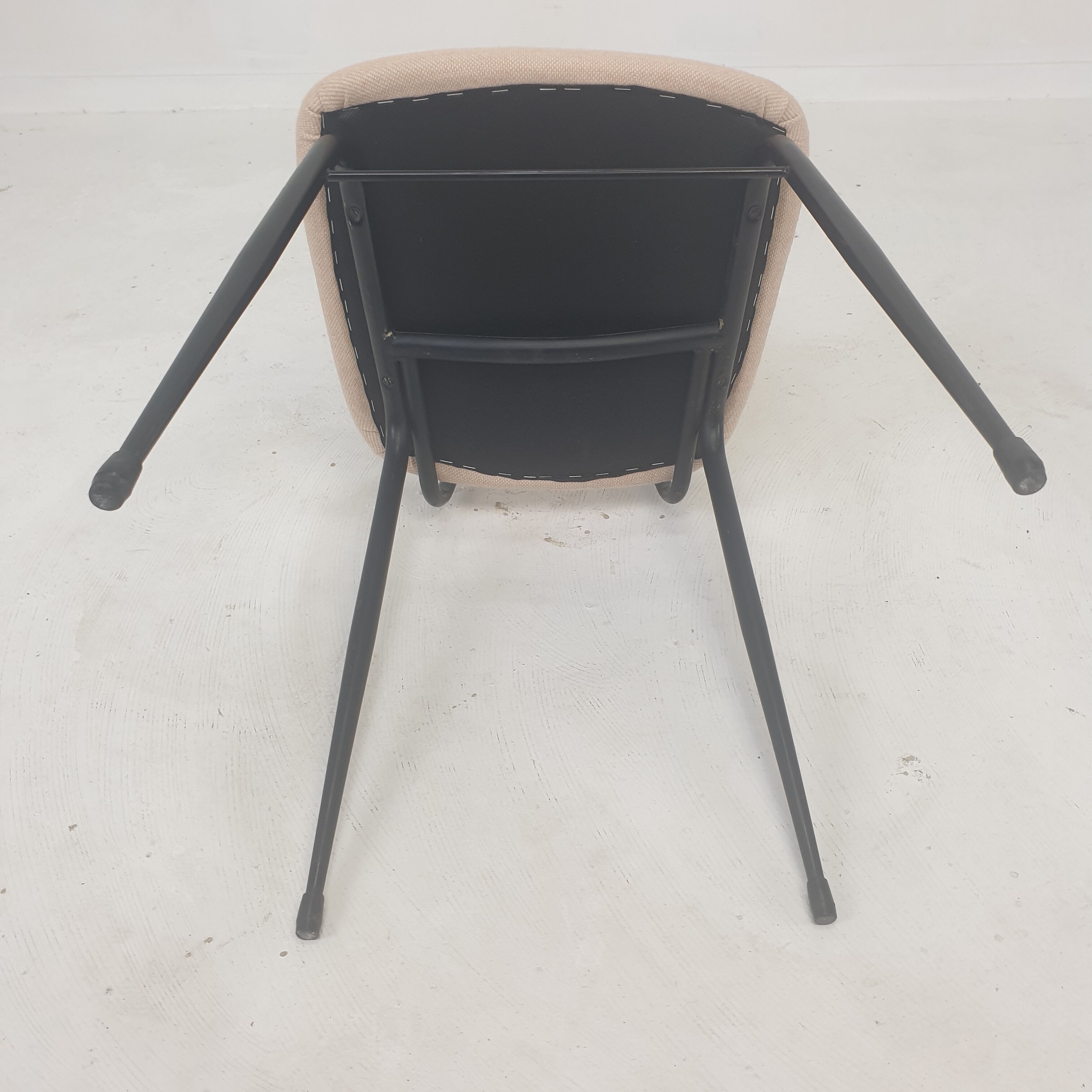 Set of 4 Italian Metal Dining Chairs, 1960's