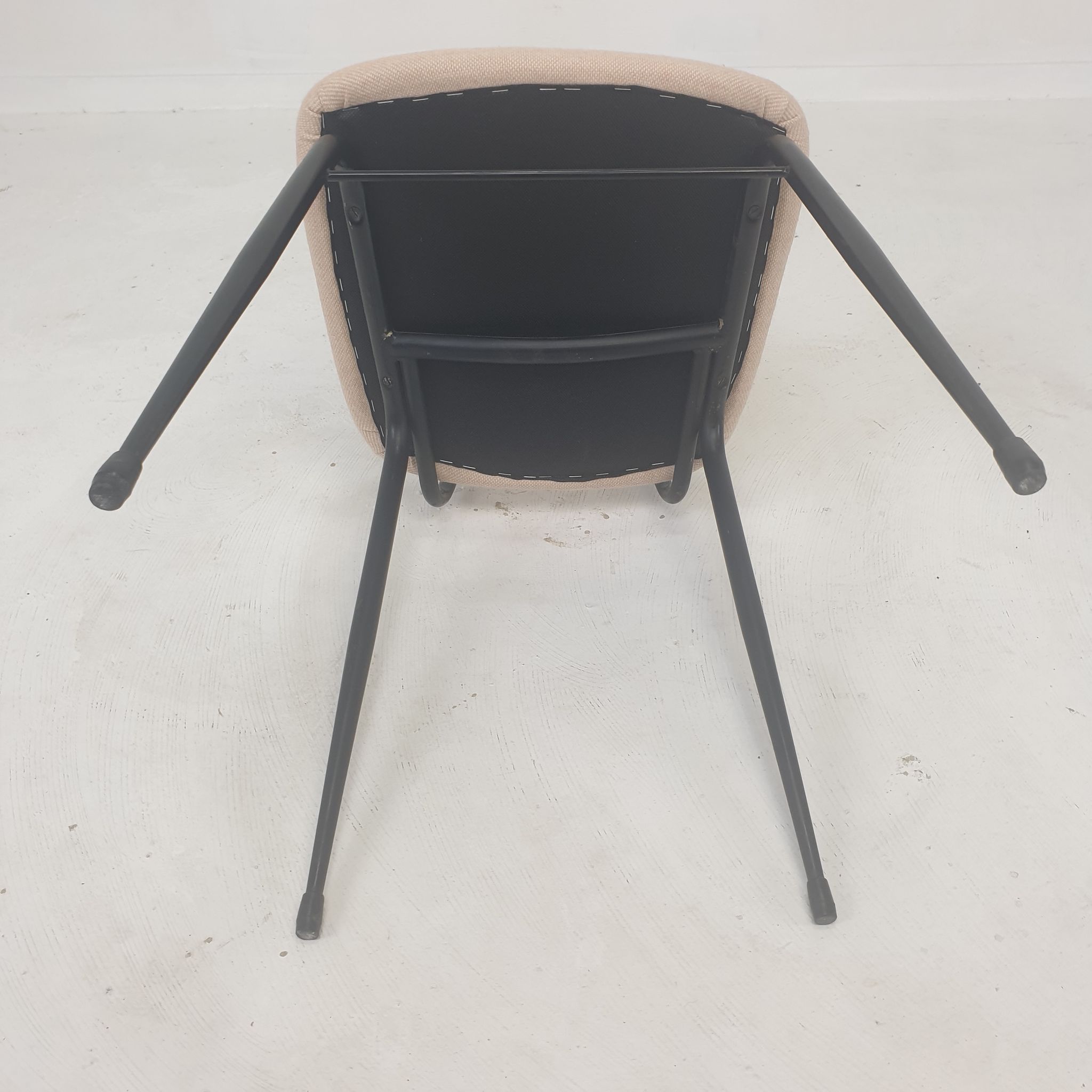Set of 4 Italian Metal Dining Chairs, 1960's
