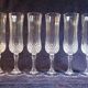 6champagne flutes in Arques crystal