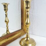 Golden brass candlestick