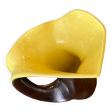 Vase tulipe bi-colore style Elchinger